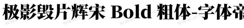 极影毁片辉宋 Bold 粗体字体转换